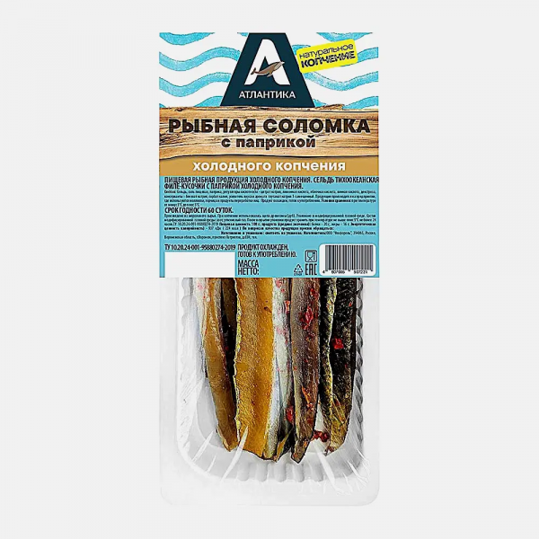Сельдь Атлантика филе-кусочки с паприкой х/к 90гр