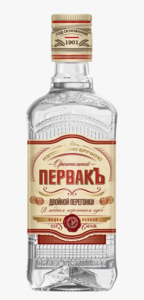 Водка особая Первак домашний пшеничный 40% 0,5л