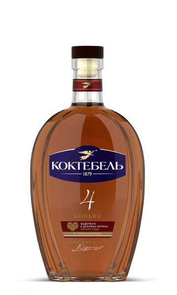 Коньяк Коктебель четырехлетний 40% 0,5л