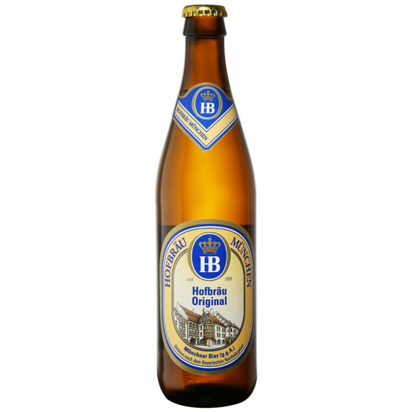 Пиво Hofbrau Original (Хофброй Оригинальное) светлое пастеризованное