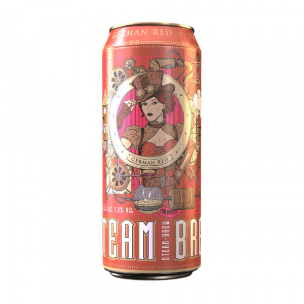 Пиво Steam Brew Imperial Ipa светлое пастеризованное 7,8% 0,5л ж/б