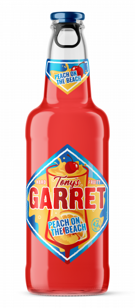 Напиток пивной Tony's Garret Hard Peach on the Beach 4,6% 0,4л стекло