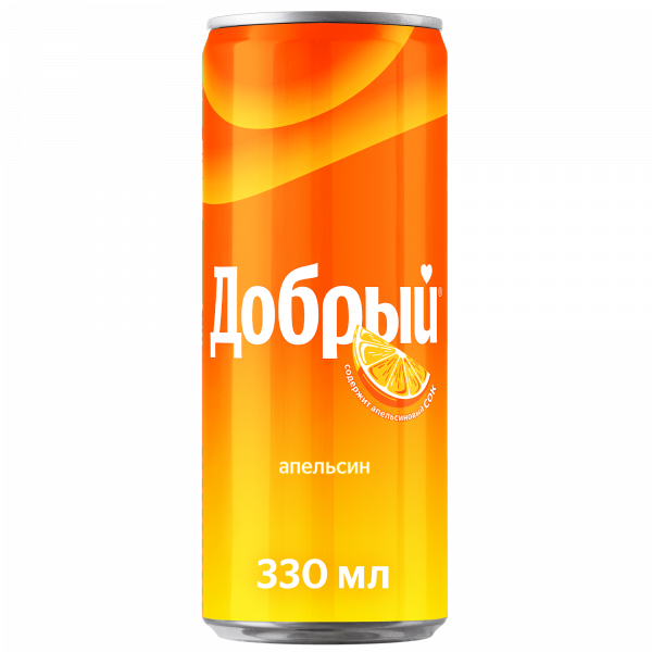 Напиток Добрый Апельсин с витамином C 0,33л ж/б