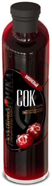 Сок Кубаночка Вишневый 100% 0,75л стекло