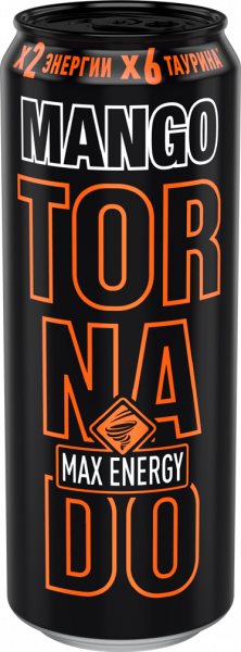Напиток тонизирующий Tornado Max Манго 0,45л ж/б