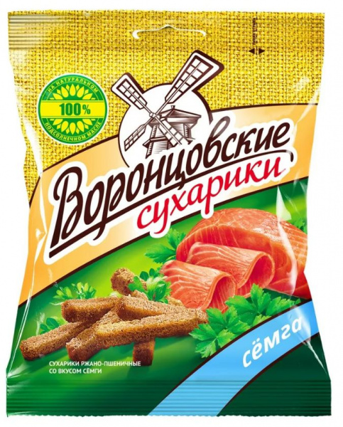 Сухарики Воронцовские со вкусом семги 40гр