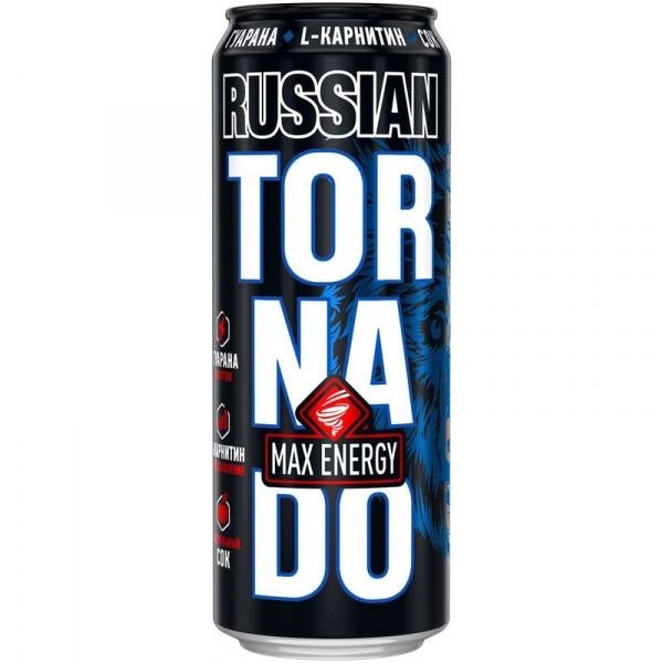 Напиток тонизирующий Tornado Max Russian 0,45л ж/б